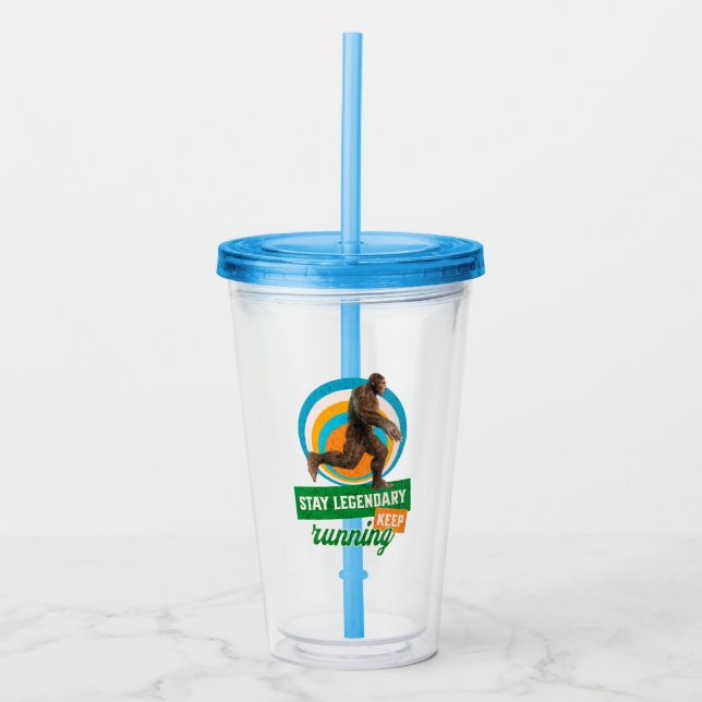 Rolig Bigfoot Löpande Motivation Take Away Mugg (Framsida)
