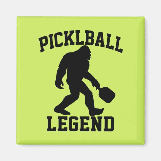 Rolig Bigfoot Pickleball Legend  Magnet (Framsidan)