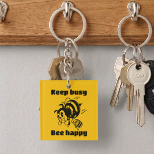 Rolig Bihåll Busy Bee Glad Motiverande Tecknad Fil