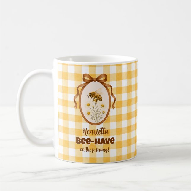 Rolig Bihållare Golfpresent Kaffemugg (Vänster)