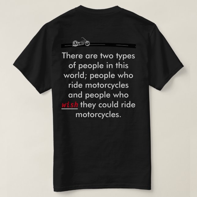 Rolig Biker T-shirt (Design baksida)
