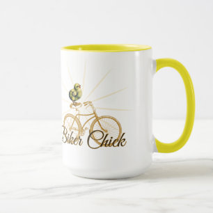 Rolig bikerchickvintage mugg