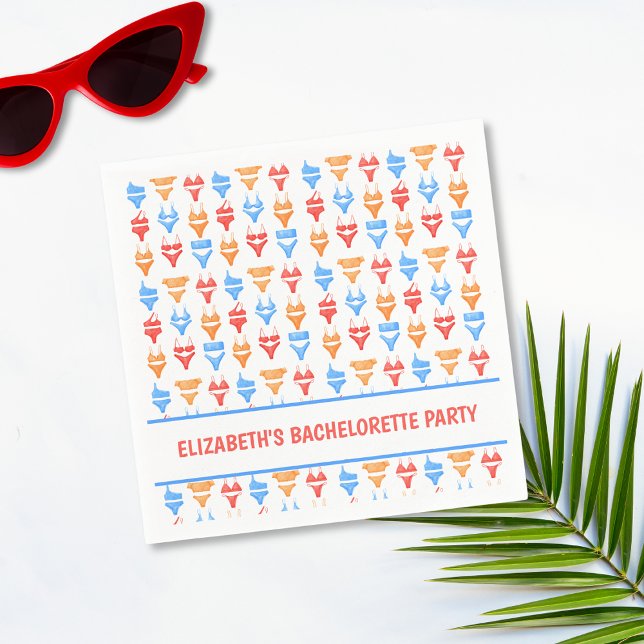 Rolig Bikinipoolparty Personlig Sängvätning Pappersservett (Skapare uppladdad)