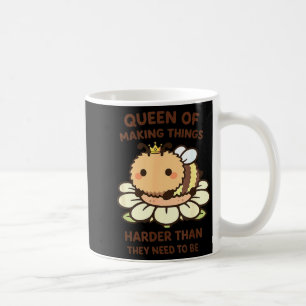 Rolig bikronungsälskare meme kawaii roliga tjejer kaffemugg