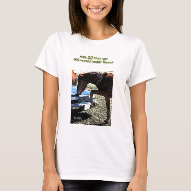 Rolig bil för 300 häst t-shirt (Framsida)