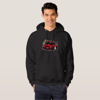 Rolig bilälskare överdragströja svart hoodie