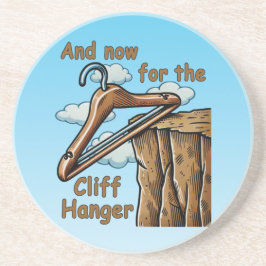 Rolig bild på Cliff Hanger med lekfullt ordspel Underlägg