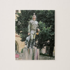 Rolig bild på Cyrano de Bergerac med duva Pussel