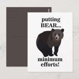 Rolig bild på grizzlybjörn som gör minsta möjliga vykort
