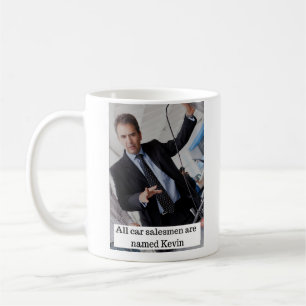 Rolig bilförsäljare kaffemugg