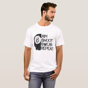 Rolig biljardT-tröja, bekymrad bassäng 8-Ball T Shirt