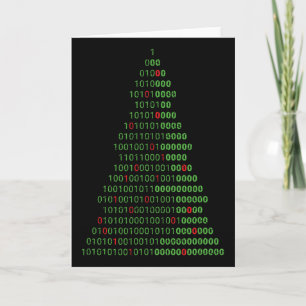 Rolig Binär Julgran Datorprogrammerare Och Kort