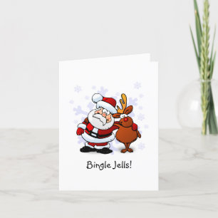 Rolig Bingle Jells julkort Helgkort