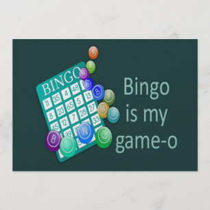 Rolig Bingo Födelsedagsfest eller Gruppaktivitet Inbjudningar
