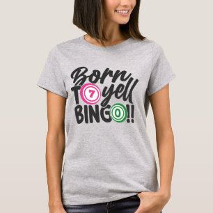 Rolig Bingo ropar ordkonst T Shirt