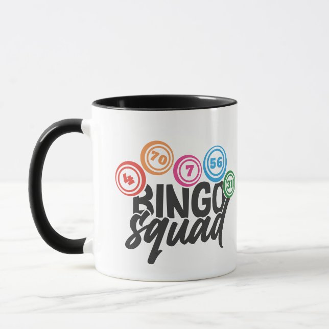Rolig Bingo-stabbe ordkonst  Mugg (Vänster)