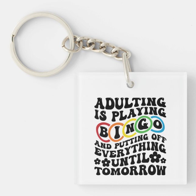 Rolig Bingo vuxenliv ordkonst  (Framsidan)