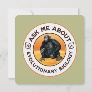 Rolig Biologilärare Evolution Humor Present Julkort