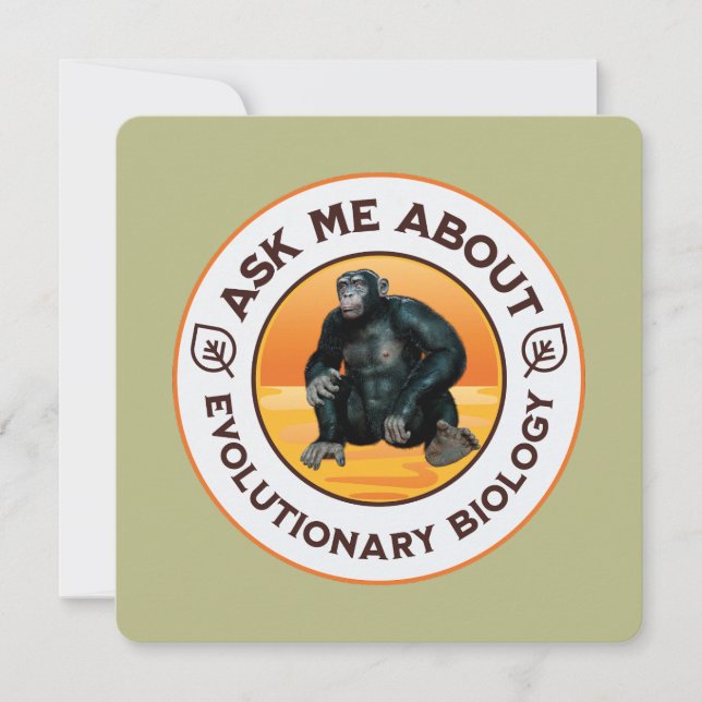 Rolig Biologilärare Evolution Humor Present Julkort (Framsida)