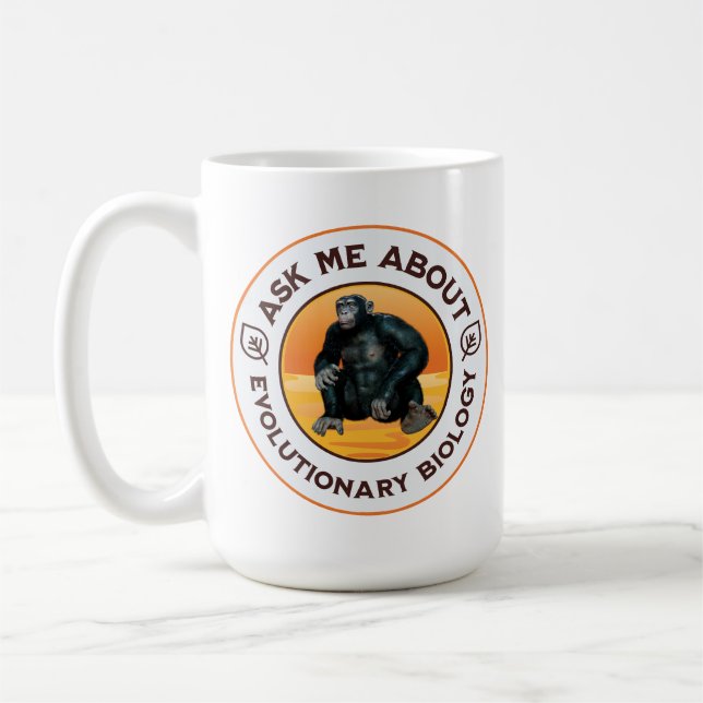 Rolig Biologilärare Evolution Humor Present Kaffemugg (Vänster)