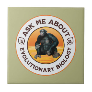 Rolig Biologilärare Evolution Humor Present Kakelplatta