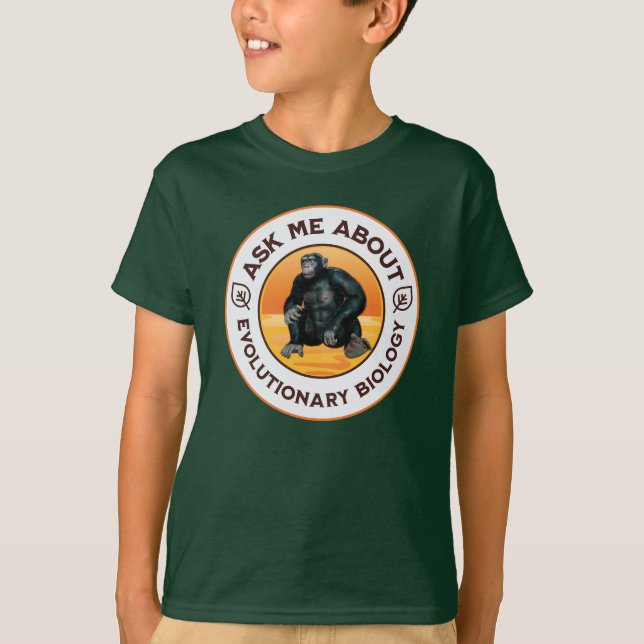 Rolig Biologilärare Evolution Humor Present T Shirt (Framsida)