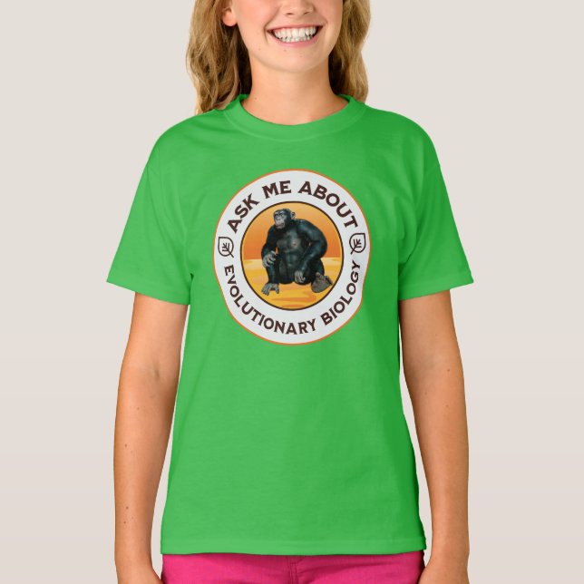 Rolig Biologilärare Evolution Humor Present T Shirt (Framsida)