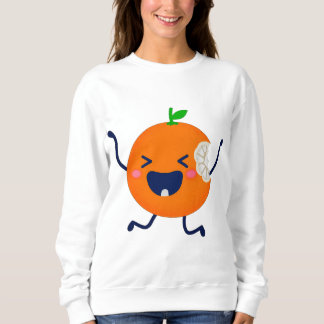 Rolig Biten Orange Dansande Hoodie - Söt Glad Ka T Shirt