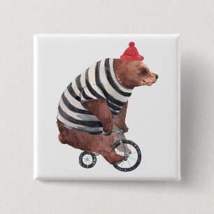 Rolig björn för cykel knapp