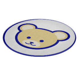 Rolig Blå Beige Teddybjörn Söt Tecknad Film