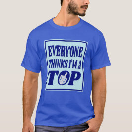 Rolig Blå Hanukkah T-shirt Skämt Dreidel