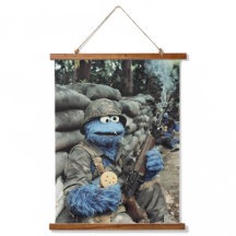 Rolig Blå Monster Militär Vägg Tappet – Humoro