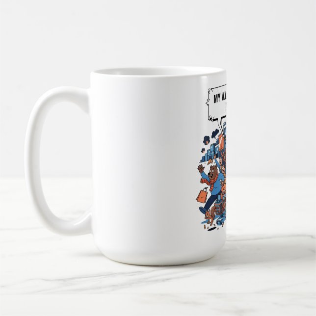 Rolig Black Friday rea ruscher T-shirt design Kaffemugg (Vänster)