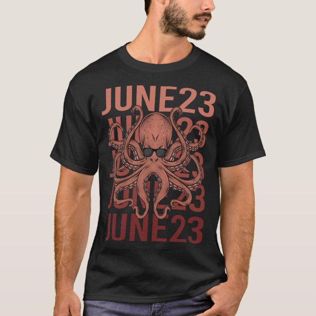 Rolig Bläckfisk - 23 juni T Shirt (Framsida)