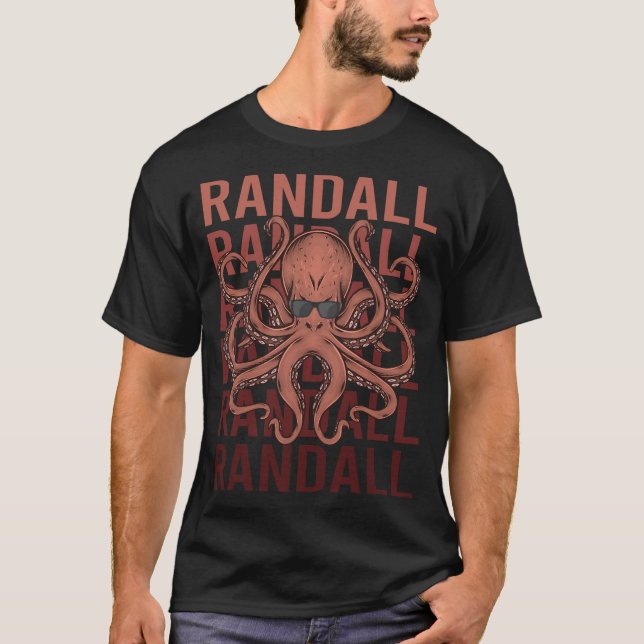 Rolig Bläckfisk - Randall Namn T Shirt (Framsida)
