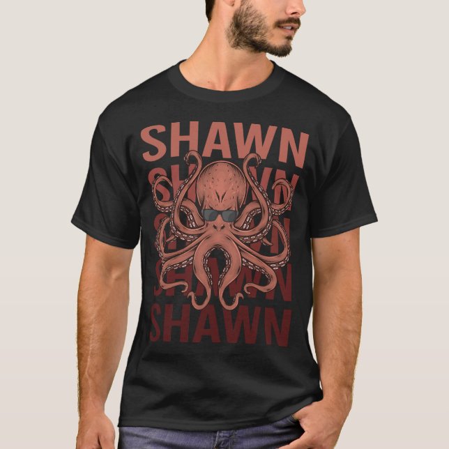 Rolig bläckfisk - Shawn Namn T Shirt (Framsida)