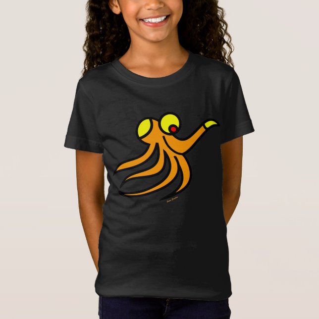 rolig-bläckfisk skjorta t shirt (Framsida)