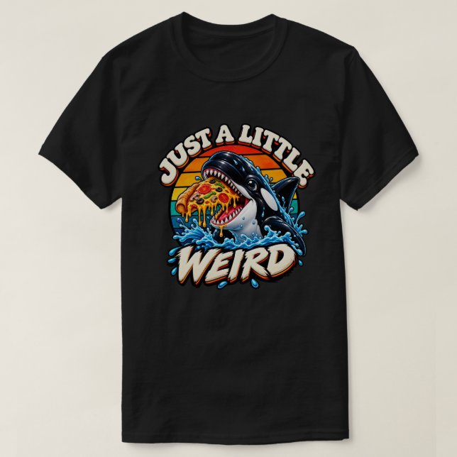 Rolig bläckfisk som äter pizza t shirt (Design framsida)