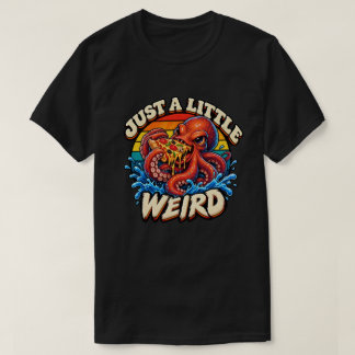 Rolig bläckfisk som äter pizza t shirt