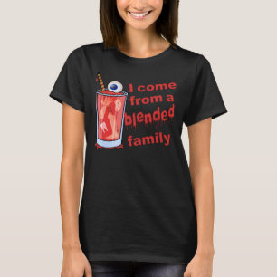 Rolig blandad familjvits tee shirt