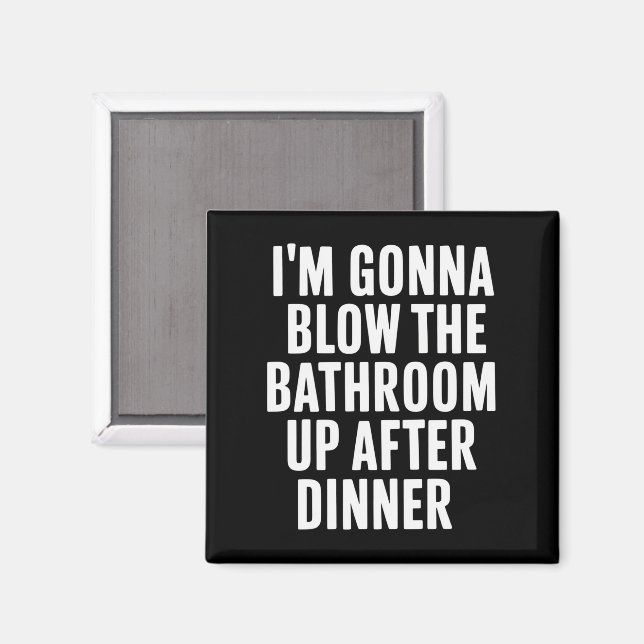 Rolig Blås Badrum Humor Olämplig  Magnet (Front/Back)