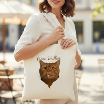 Rolig Blep Katt Foto Personligt Namn Canvas