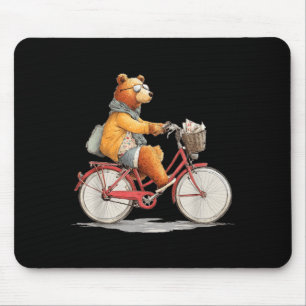 Rolig blomcykelkostym med teddybjörn för pojkar musmatta