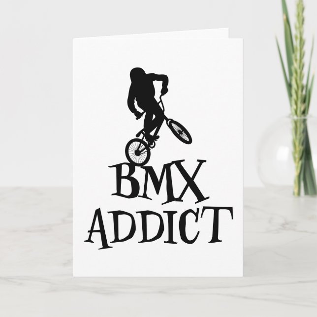 Rolig BMX-cykelsats Cykelslogan present till cykli Kort (Framsida)
