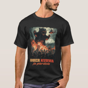 Rolig Bober Bobr Bóbr Bäver Kurwa Meme Rolig Retro T Shirt