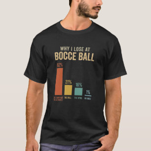 Rolig Bocce Boll Varför jag förlorar på Bocce Boll T Shirt