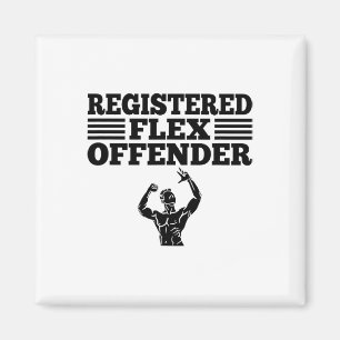 Rolig Bodybuilding Träning Registrerad Flex Förbry Magnet