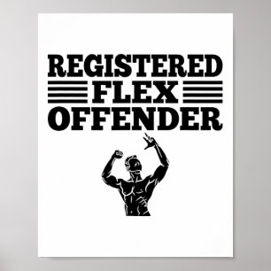 Rolig Bodybuilding Träning Registrerad Flex Förbry Poster
