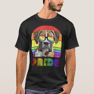 Rolig boerhund regnbågssolglasögon HBTQ HBTQ+ Lesb T Shirt