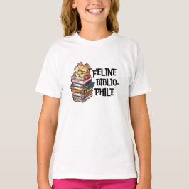 Rolig bok katt älskare Citat Feline Bibliophile T Shirt